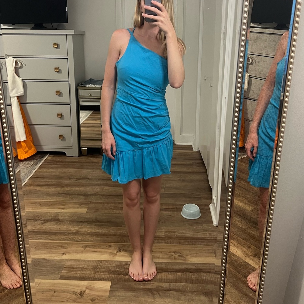 Kendall Lane turquoise mini dress